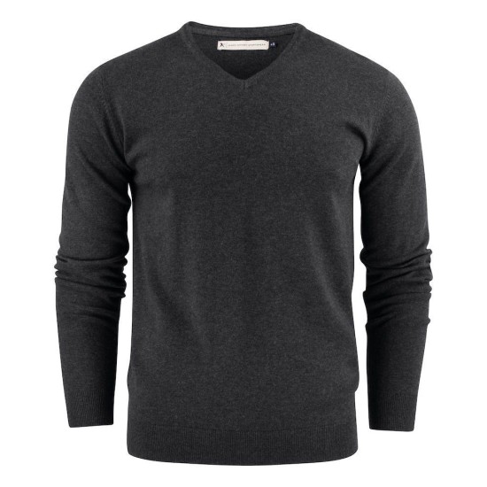 Пуловер мужской James Harvest ASHLAND V-NECK, колір антрацит меланж - 2112507909