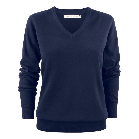 Пуловер женский James Harvest ASHLAND V-NECK LADY, колір темно-синій - 2122505600