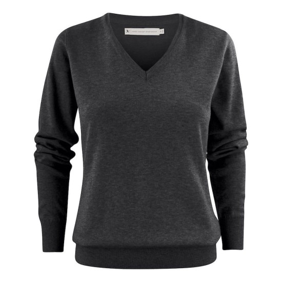 Пуловер жіночий ASHLAND V-NECK LADY, колір антрацит меланж - 2122505909
