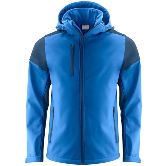 Двоколірна куртка софтшелл чоловіча Prime зі знімним капюшоном, колір темно-синій - 22610655360