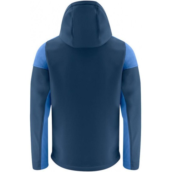 Двоколірна куртка софтшелл чоловіча Prime зі знімним капюшоном, колір синій - 22610656053