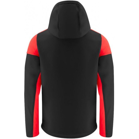 Двоколірна куртка софтшелл чоловіча Prime зі знімним капюшоном, колір червоний - 22610659040