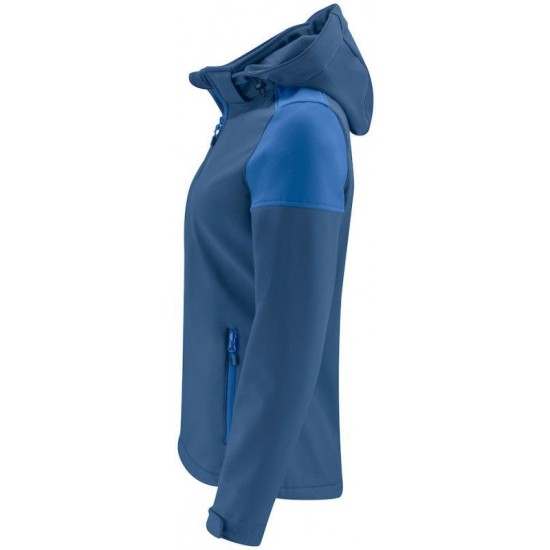 Двоколірна куртка софтшелл жіноча Prime lady зі знімним капюшоном, колір синій - 22610666053