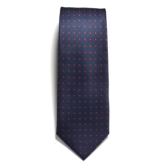Краватка ТМ JHS&Frost TIE DOT, колір темно-синій/червоний - 2910100604