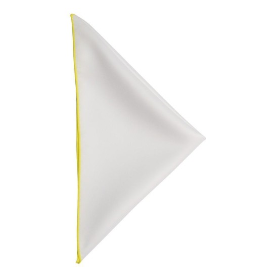Краватка HANDKERCHIEF, колір білий/жовтий - 2920100102