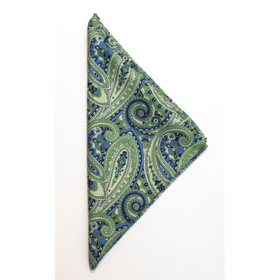 Краватка Handkerchief Paisley, колір блідо-зелений - 2920300788
