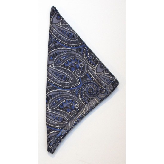 Краватка Handkerchief Paisley, колір блідо-сірий - 2920300988