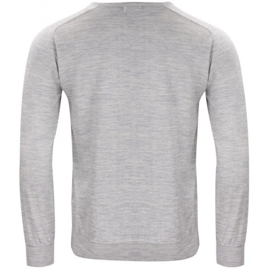 Пуловер чоловічий Merino V-neck, колір сірий меланж - 2930101910