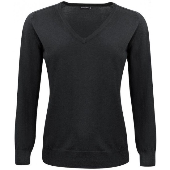 Пуловер жіночий Merino V-neck Woman, колір чорний - 2930103900