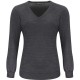 Пуловер жіночий Merino V-neck Woman, колір темно-сірий меланж - 2930103909