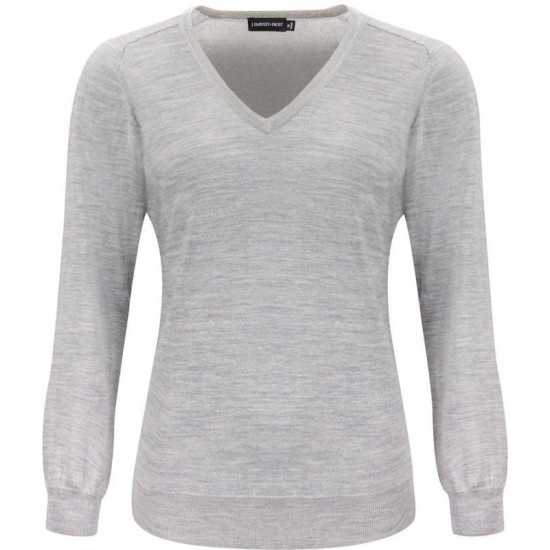 Пуловер жіночий Merino V-neck Woman, колір сірий меланж - 2930103910