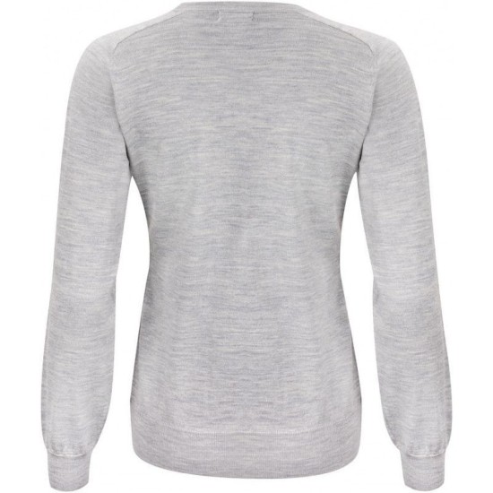 Пуловер жіночий Merino V-neck Woman, колір сірий меланж - 2930103910