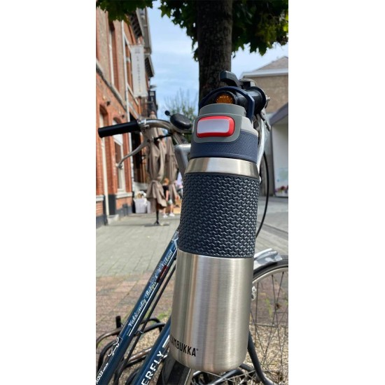 Термопляшка 750 мл сталева Kambukka Elton Insulated, вакуумна, колір чорний/сріблястий - 11-03025