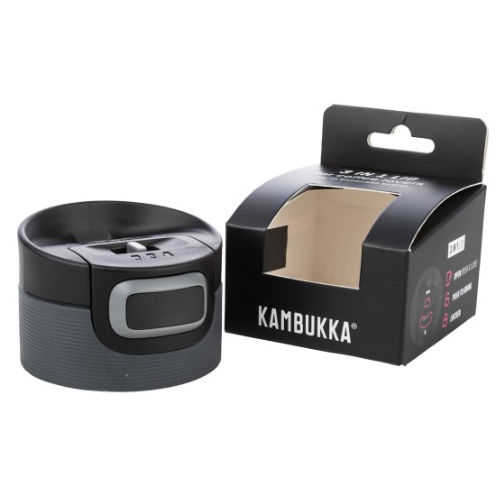 Кришка Kambukka Etna 3 в 1 з технологією Snapclean®, колір чорний - L01010