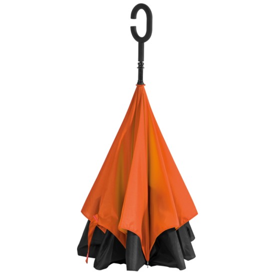 Парасоля-тростина зворотнього складання, колір помаранчевий - 4047610