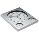 Настінний годинник з термометром і гідрометром, колір сірий - 4121307
