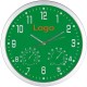 Годинники з термометром і гігрометром, колір зелений - 4123809