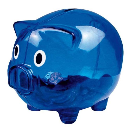Скарбничка в формі свинки, колір синій - 5623504
