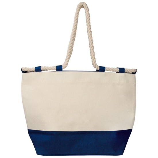 Еко-сумка пляжна з джута, колір темно-синій - 6086444