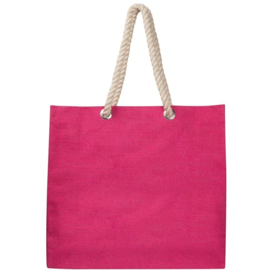 Джутовая сумка для покупок, колір рожевий - 6086511