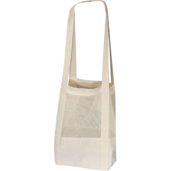 Еко-сумка плетена з довгими ручками, колір білий - 6183106