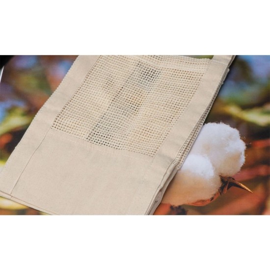 Еко-сумка плетена з довгими ручками, колір білий - 6183106