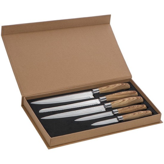 Набір кухонних ножів в коробці, колір сірий - 8057307