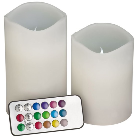 Набір з двох свічок, колір білий - 8326706