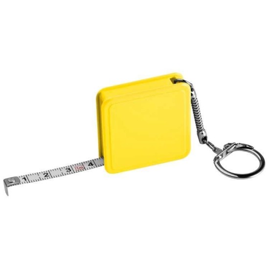 Рулетка маленька довжиною 1 метр квадратної форми, колір жовтий - 8880808