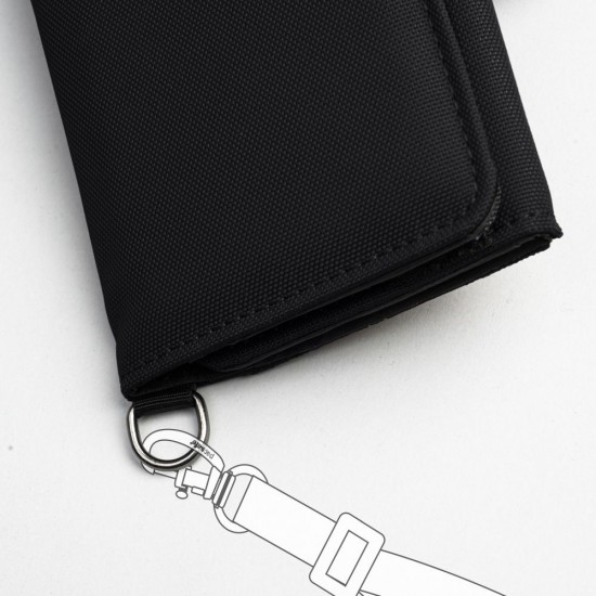 Гаманець антизлодій Pacsafe RFIDsafe trifold, колір чорний - 11005100