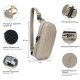 Сумка через плече антизлодій Pacsafe V Urban Sling, колір бежевий/чорний - 30615237