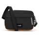 Сумка через плече антизлодій Pacsafe GO Crossbody, колір чорний/помаранчевий - 35105130