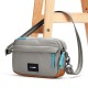 Сумка через плече антизлодій Pacsafe GO Crossbody, колір сірий/помаранчевий - 35105146