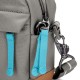 Сумка через плече антизлодій Pacsafe GO Crossbody, колір сірий/помаранчевий - 35105146