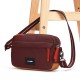 Сумка через плече антизлодій Pacsafe GO Crossbody, колір бургунді/помаранчевий - 35105345