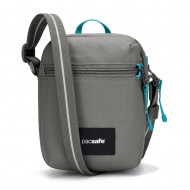 Сумка через плече антизлодій Pacsafe GO Micro Crossbody, колір сірий/блакитний - БП35130146