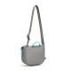 Сумка через плече антизлодій Pacsafe GO Saddle Crossbody, колір сірий/блакитний - 35140146