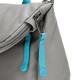 Сумка через плече антизлодій Pacsafe GO Saddle Crossbody, колір сірий/блакитний - 35140146