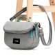 Сумка через плече антизлодій Pacsafe GO Saddle Crossbody, колір сірий/блакитний - 35140146