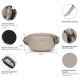 Сумка на пояс антизлодій Pacsafe V Hip Pack, колір бежевий/чорний - 60141237