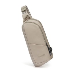 Сумка через плече антизлодій Pacsafe V Action Sling, колір бежевий/чорний - 60161237