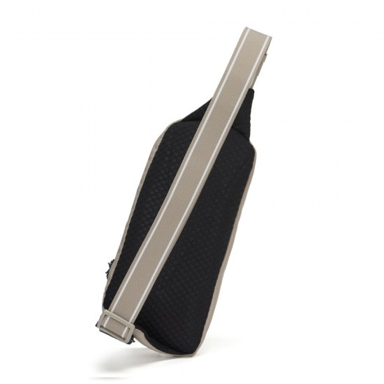 Сумка через плече антизлодій Pacsafe V Action Sling, колір бежевий/чорний - 60161237