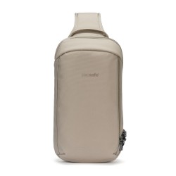 Сумка через плече антизлодій Pacsafe  V Tech Sling, колір бежевий/чорний - 60221237