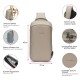 Сумка через плече антизлодій Pacsafe  V Tech Sling, колір бежевий/чорний - 60221237