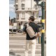 Сумка через плече антизлодій Pacsafe  V Tech Sling, колір бежевий/чорний - 60221237