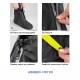 Бахіли короткі водонепроникні Perletti Covers зі світловідбиваючими деталями, колір чорний/лайм - 14240105