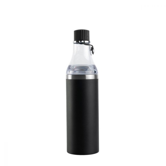Термопляшка 4в1 DOMINIKA 400 мл, флакон з регульованою заваркою  600 мл, колір чорний - F4900500AJ3