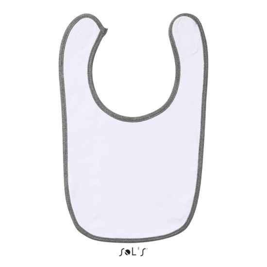 Нагрудник дитячий SOL'S Babib, колір білий/сірий меланж - 01211880TUN