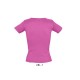 Футболка SOL'S Lady V, колір насичений рожевий - 11835138