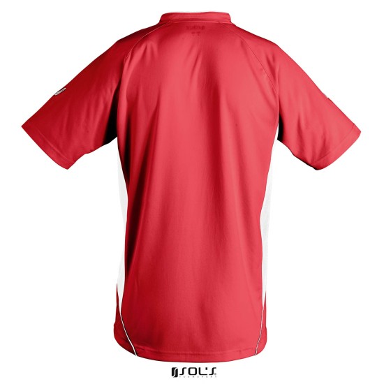 Футболка спортивна SOL'S Maracana SSL, колір червоний/білий - 90204908